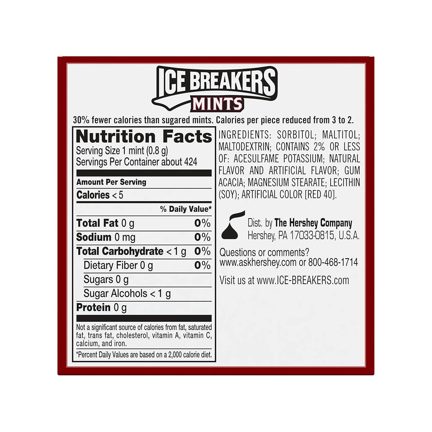 imageIce Breakers Cinnamon Sugar Free Mints Tins 15 oz 8 Count