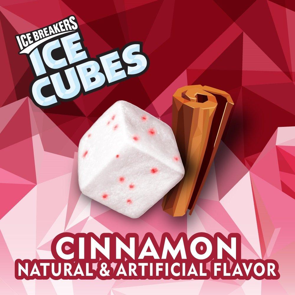imageIce Breakers Ice Cubes Cinnamon Sugar Free Chewing Gum Pouch 811 oz 100 PiecesBubble Breeze  Cinnamon