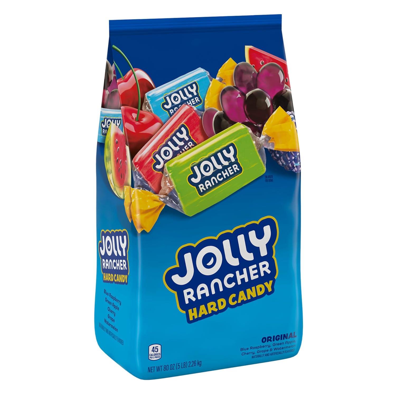imageJOLLY RANCHER Assorted Fruit Flavored Hard Candy Bulk Bag Halloween Candy 5 lbAssortment