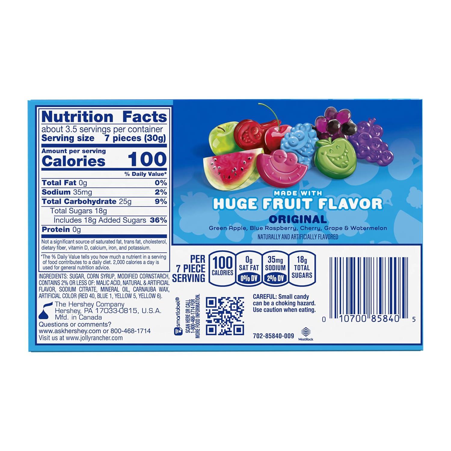 imageJOLLY RANCHER Gummies Original Fruit Flavored Candy Box 35 ozFruit Flavored