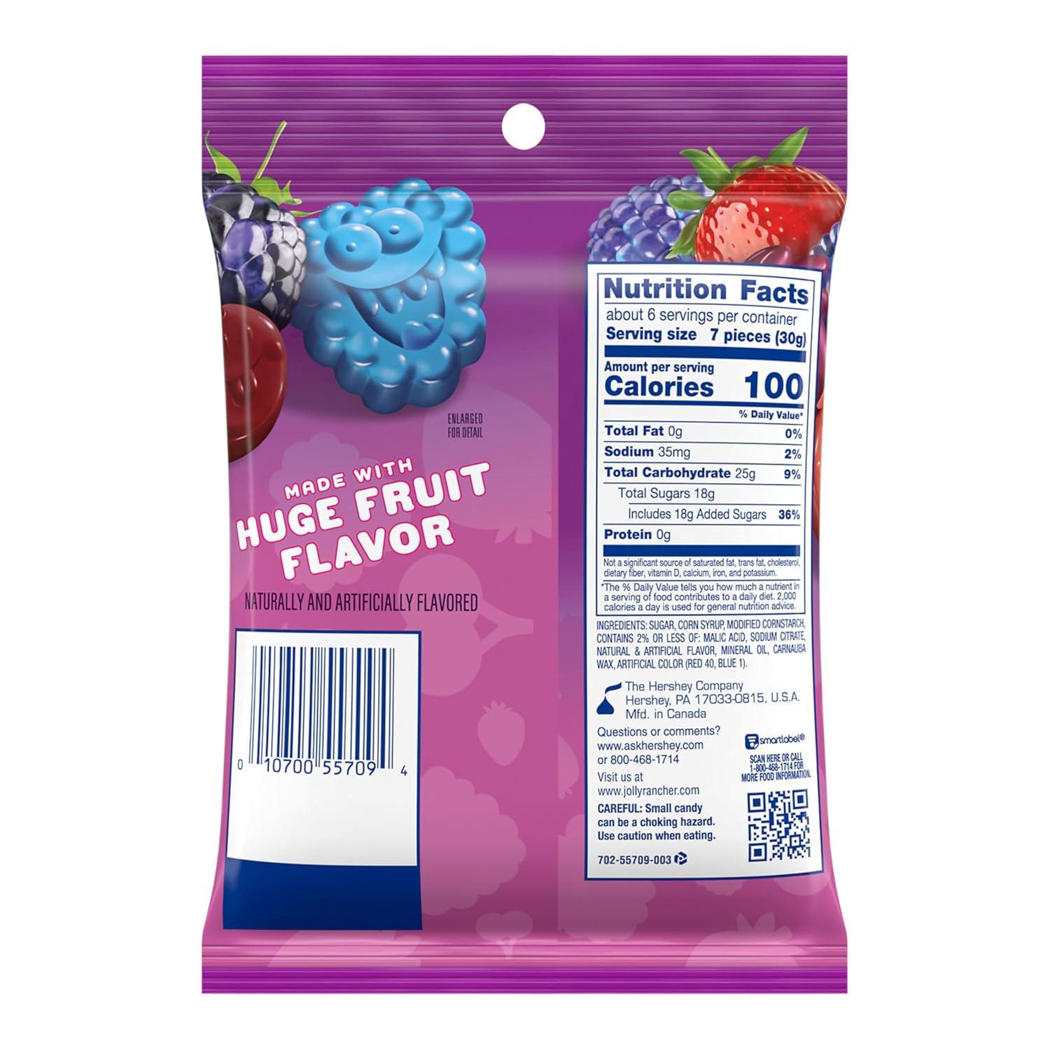 imageJOLLY RANCHER Gummies Very Berry Fruit Flavored Candy Bag 65 ozVery Berry