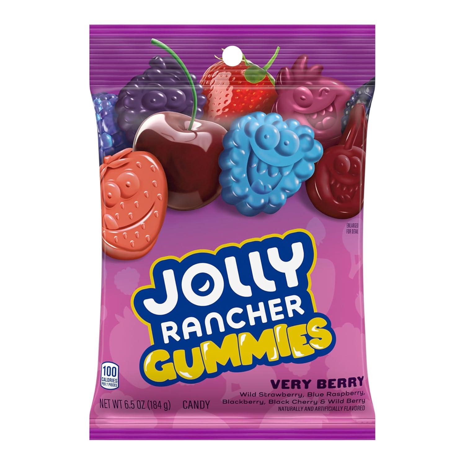 imageJOLLY RANCHER Gummies Very Berry Fruit Flavored Candy Bag 65 ozVery Berry