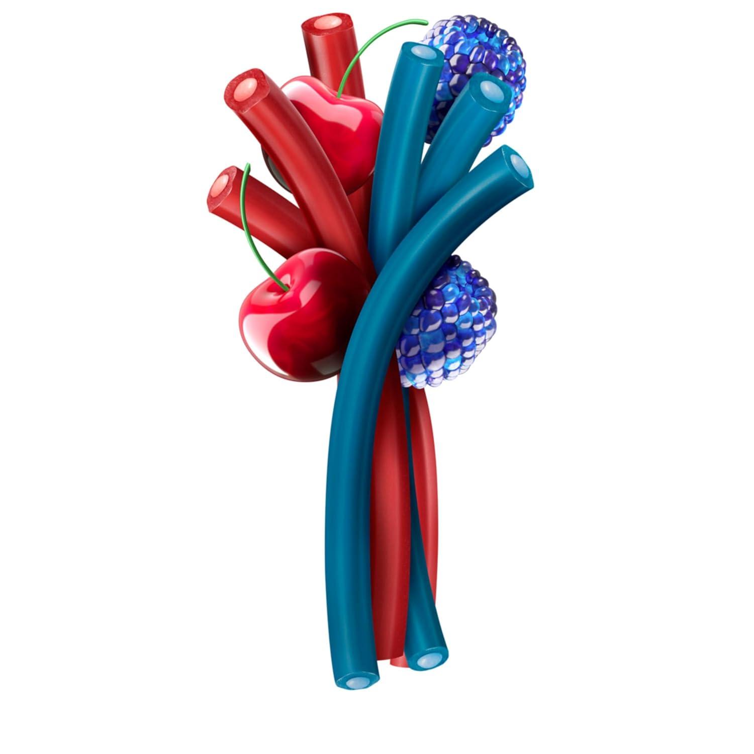 imageJOLLY RANCHER Ropes Blue Raspberry and Cherry Flavored Candy Bag 6 oz6 Ounce Pack of 2