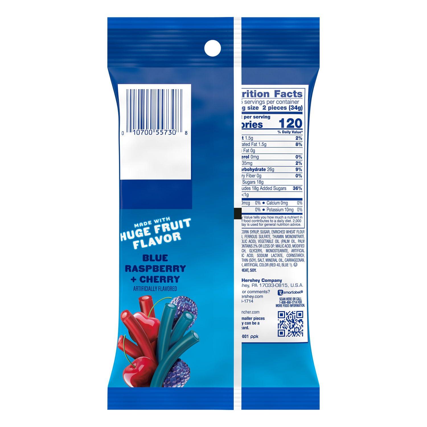 imageJOLLY RANCHER Ropes Blue Raspberry and Cherry Flavored Candy Bag 6 oz6 Ounce Pack of 2