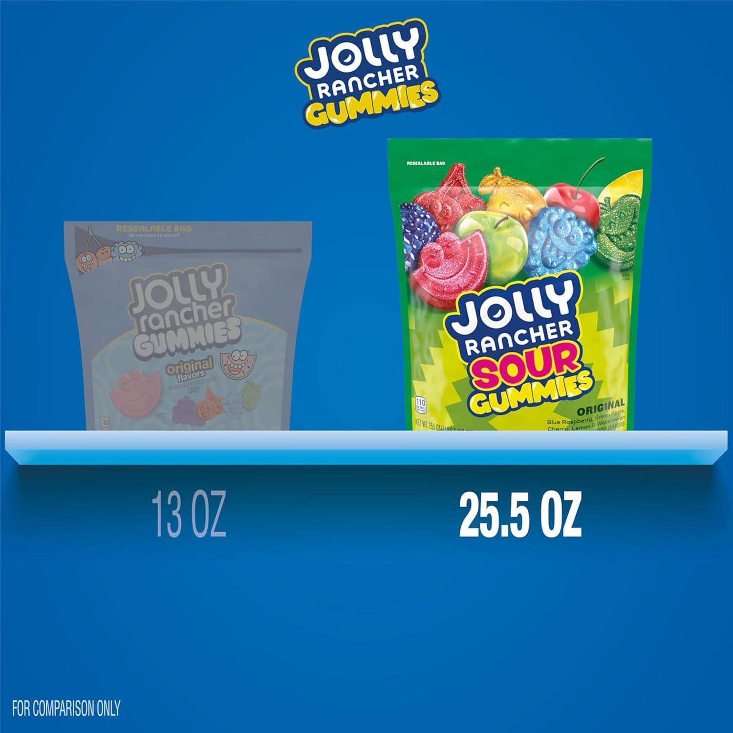 imageJOLLY RANCHER Sour Gummies Assorted Fruit Flavored Candy Bag 65 ozSours