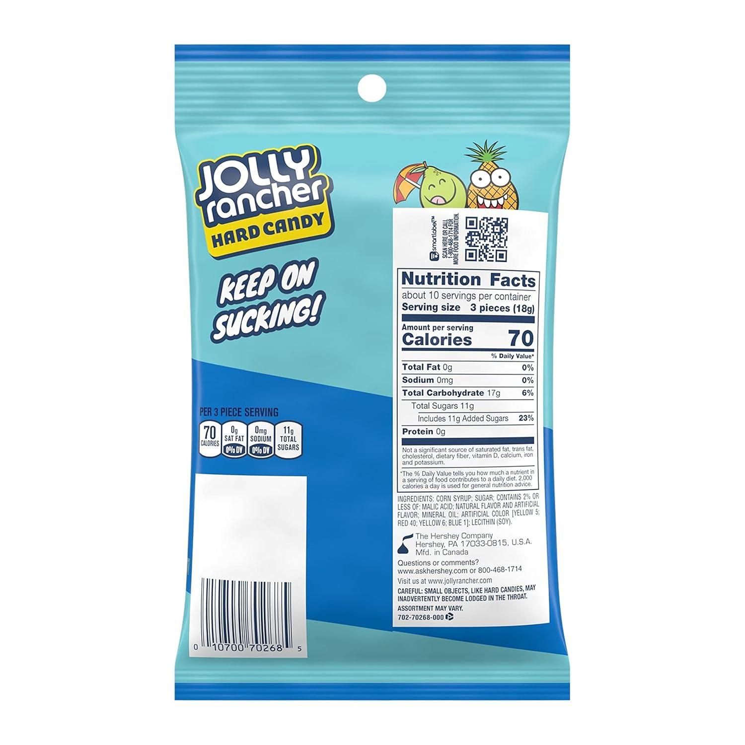 imageJOLLY RANCHER Tropical Fruit Flavored Hard Candy Bags 65 oz 12 Count