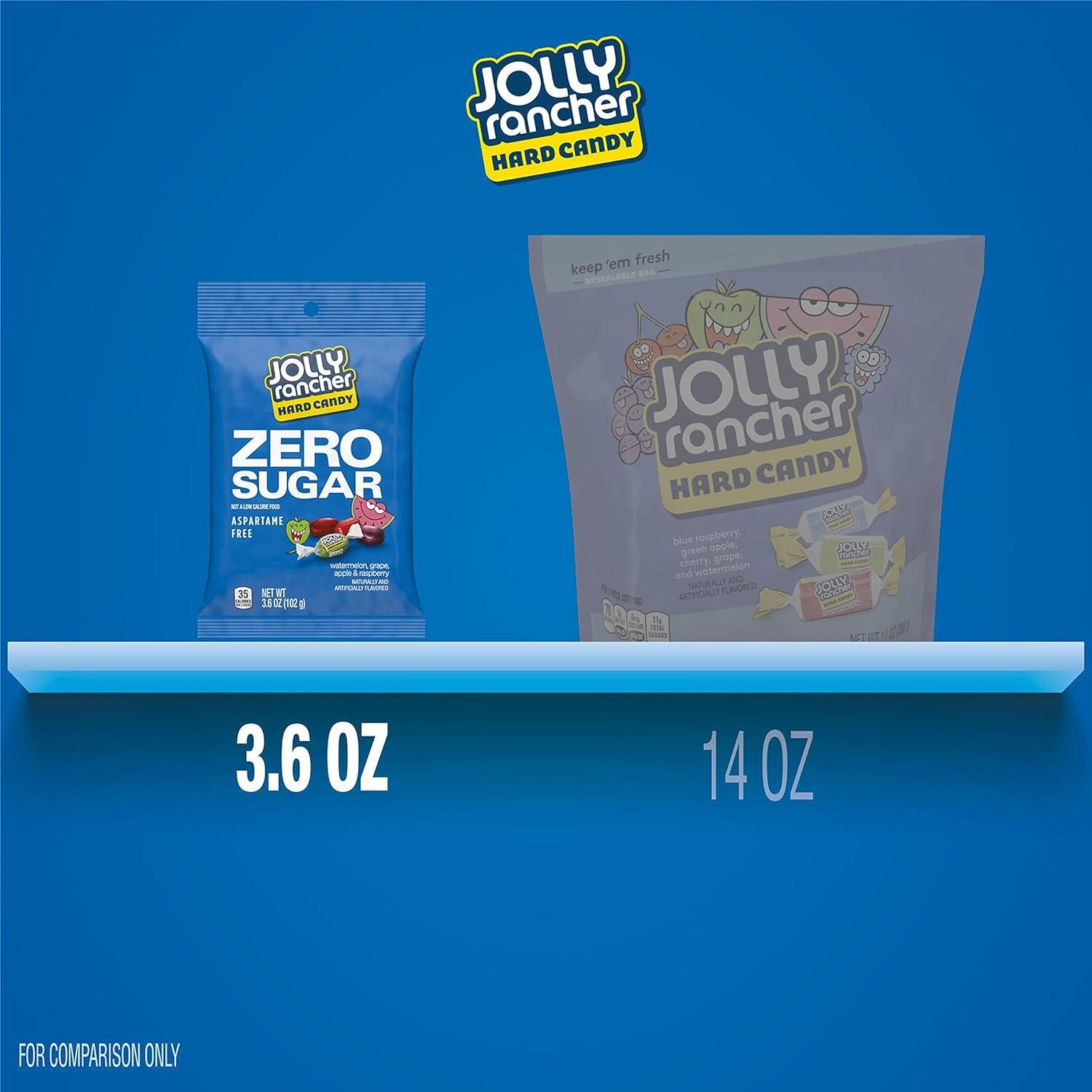 imageJOLLY RANCHER Zero Sugar Assorted Fruit Flavored Hard Candy Bag 36 oz Pack of 12Assorted Fruit