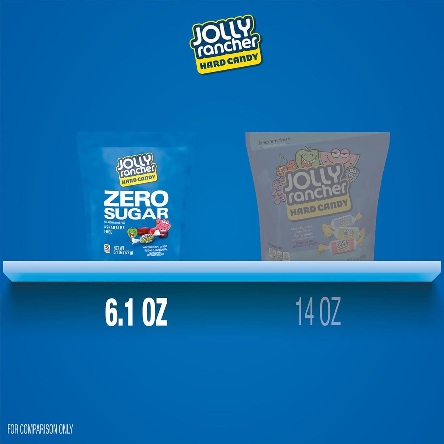 imageJOLLY RANCHER Zero Sugar Assorted Fruit Flavored Hard Candy Bag 36 oz Pack of 12Assorted Fruit