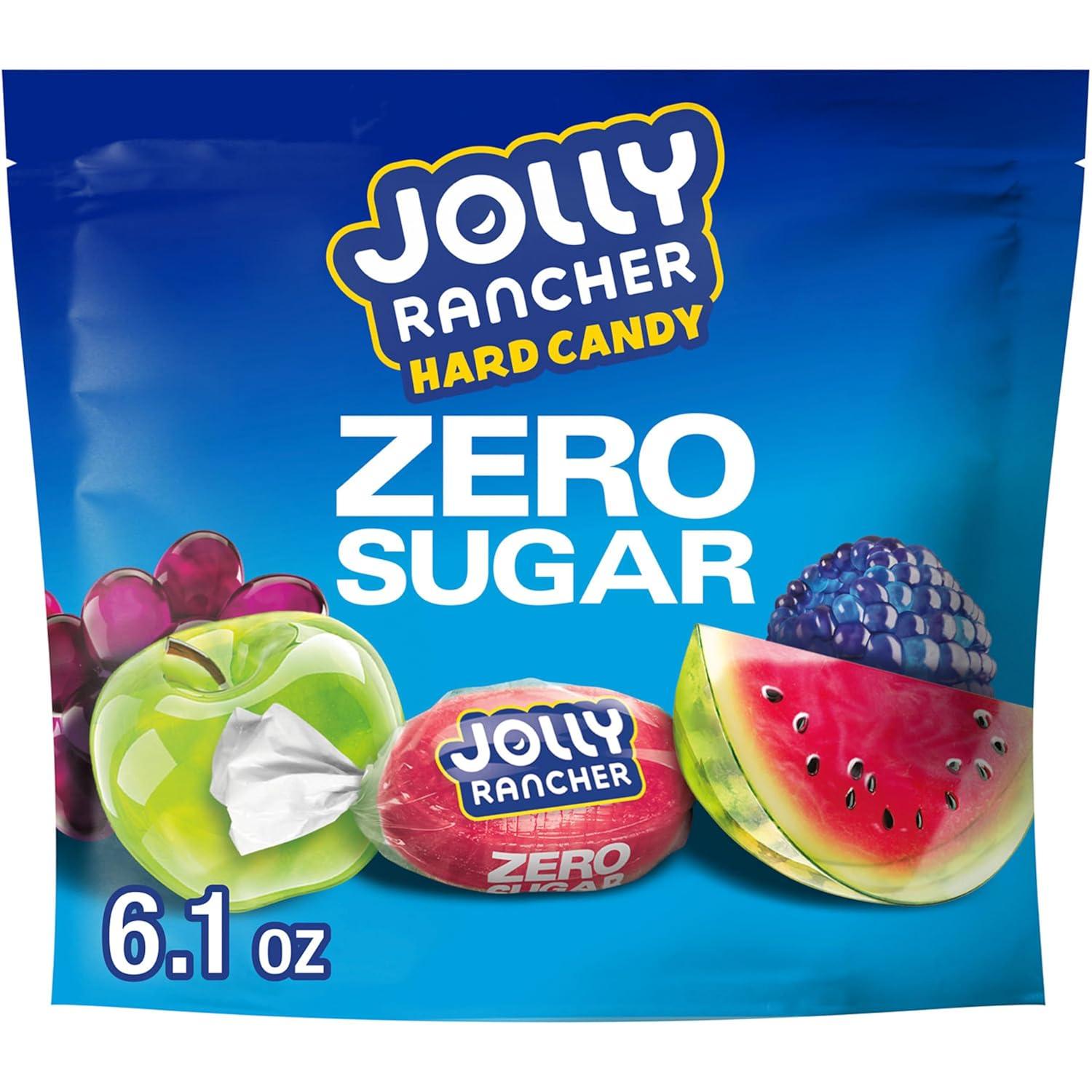 imageJOLLY RANCHER Zero Sugar Assorted Fruit Flavored Hard Candy Bag 36 oz Pack of 12Assorted Fruit Flavored