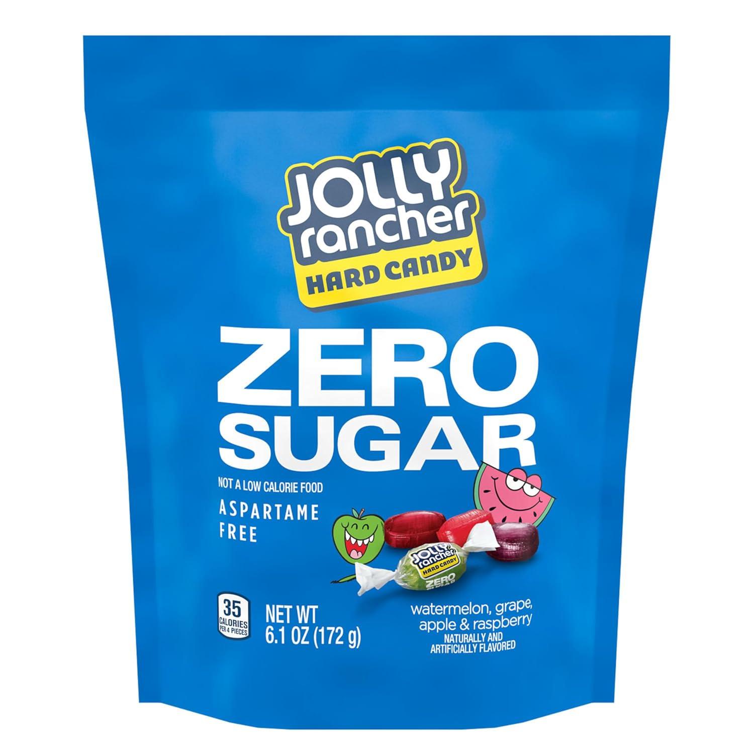 imageJOLLY RANCHER Zero Sugar Assorted Fruit Flavored Hard Candy Bag 36 oz Pack of 12Assorted Fruit Flavored