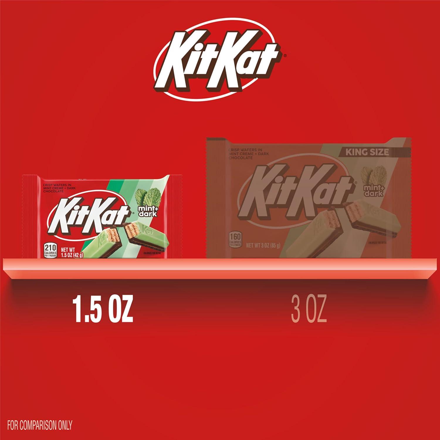 imageKIT KAT DUOS Dark Chocolate Mint Wafer Candy Bars 15 oz 24 Count