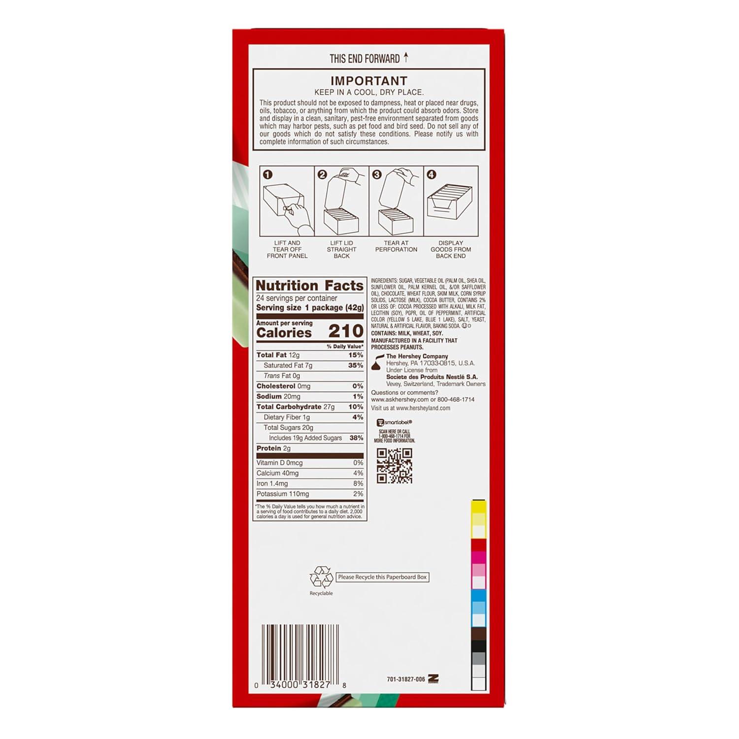 imageKIT KAT DUOS Dark Chocolate Mint Wafer Candy Bars 15 oz 24 Count