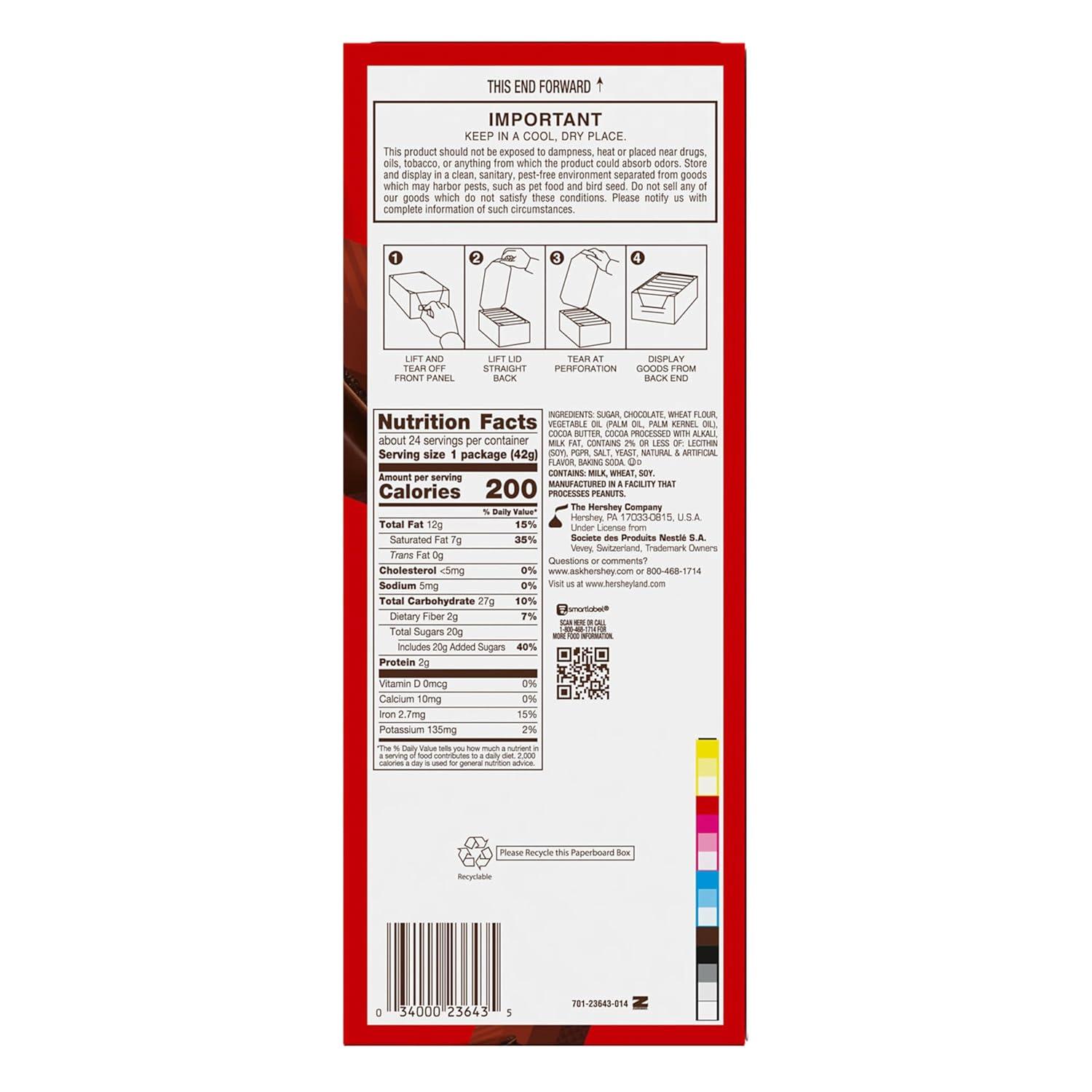 imageKIT KAT Dark Chocolate Wafer Candy Bars 15 oz 24 Count