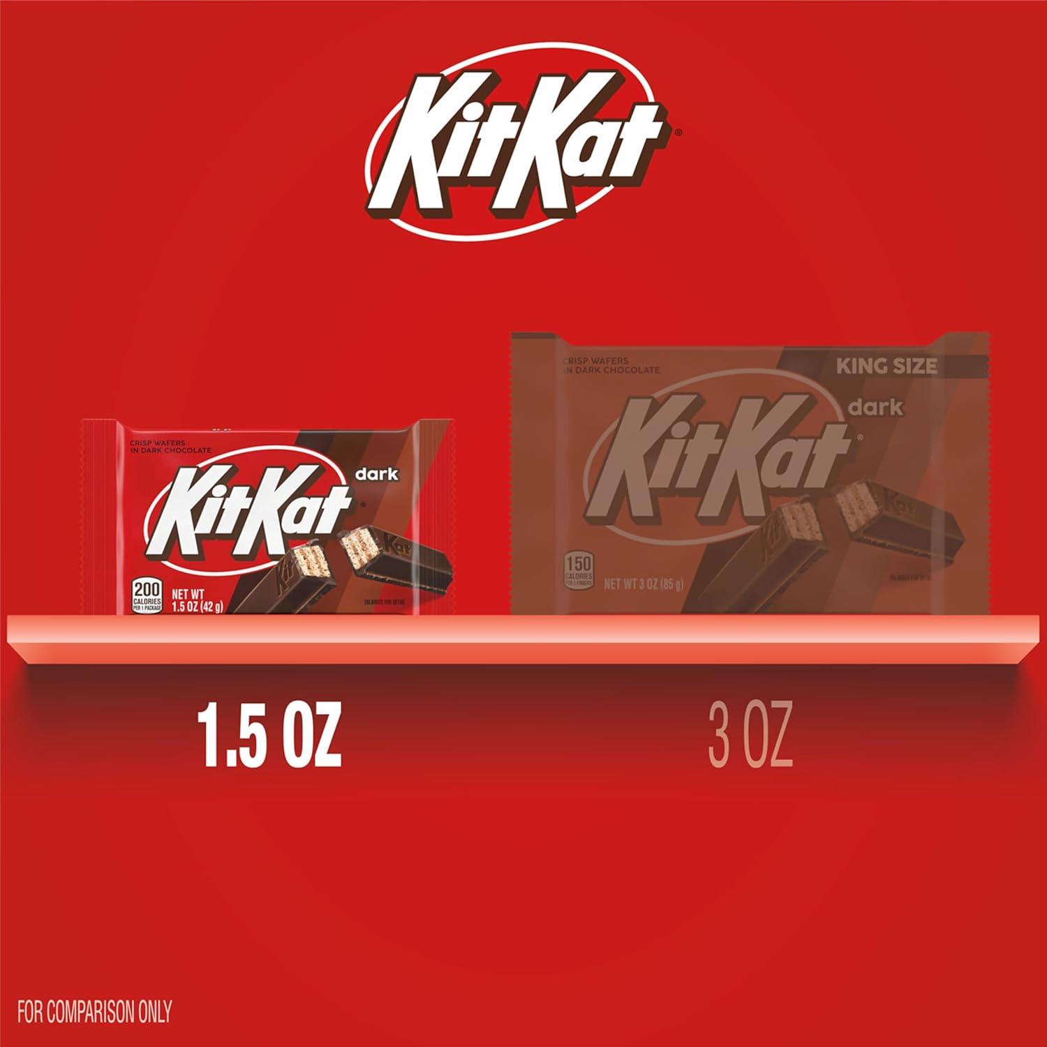 imageKIT KAT Dark Chocolate Wafer Candy Bars 15 oz 24 Count
