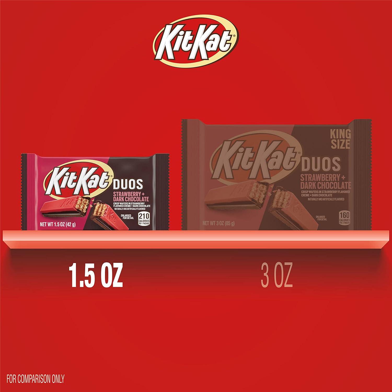 imageKIT KAT Milk Chocolate Wafer King Size Candy Bars 3 oz 24 CountDark chocolate strawberry