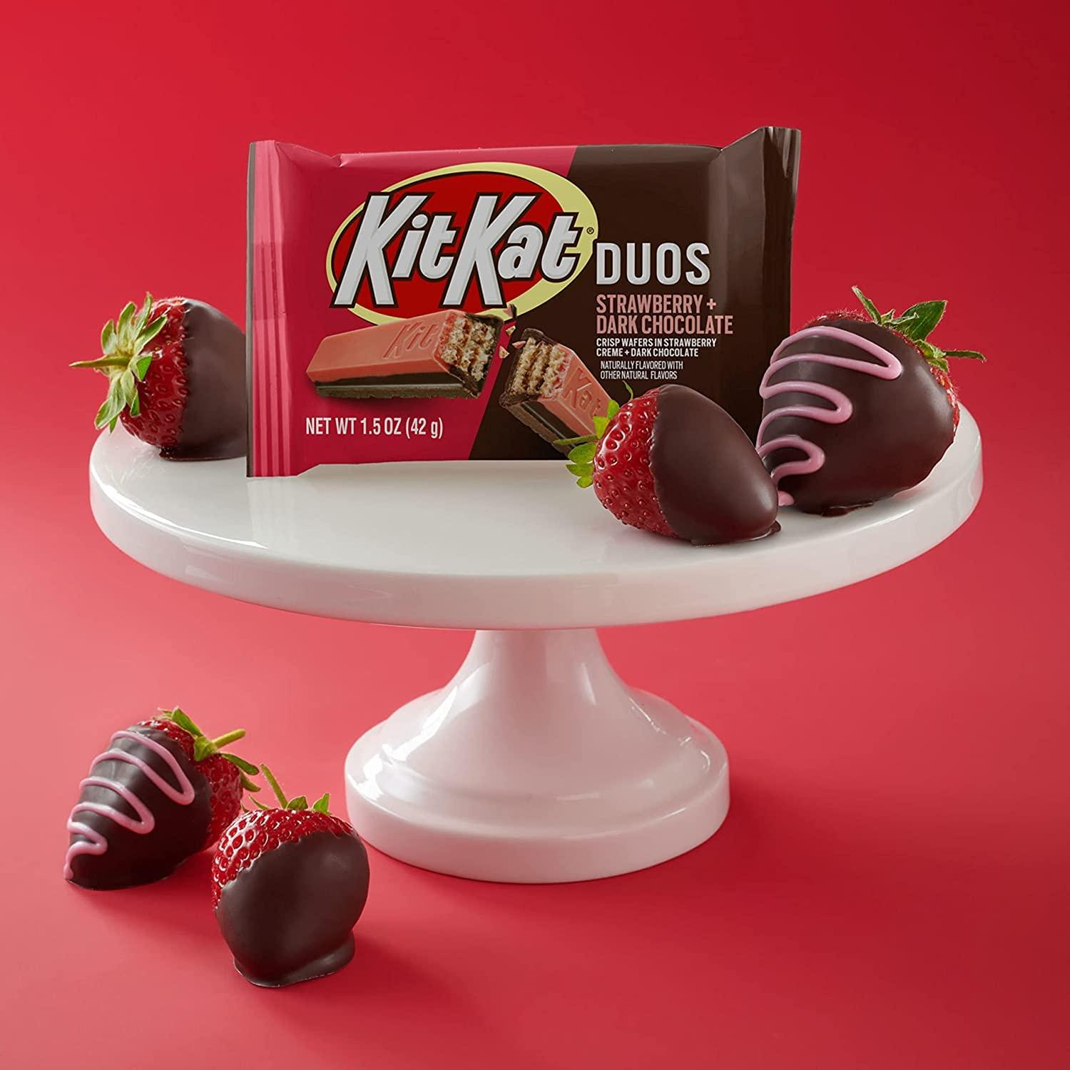 imageKIT KAT Milk Chocolate Wafer King Size Candy Bars 3 oz 24 CountDark chocolate strawberry