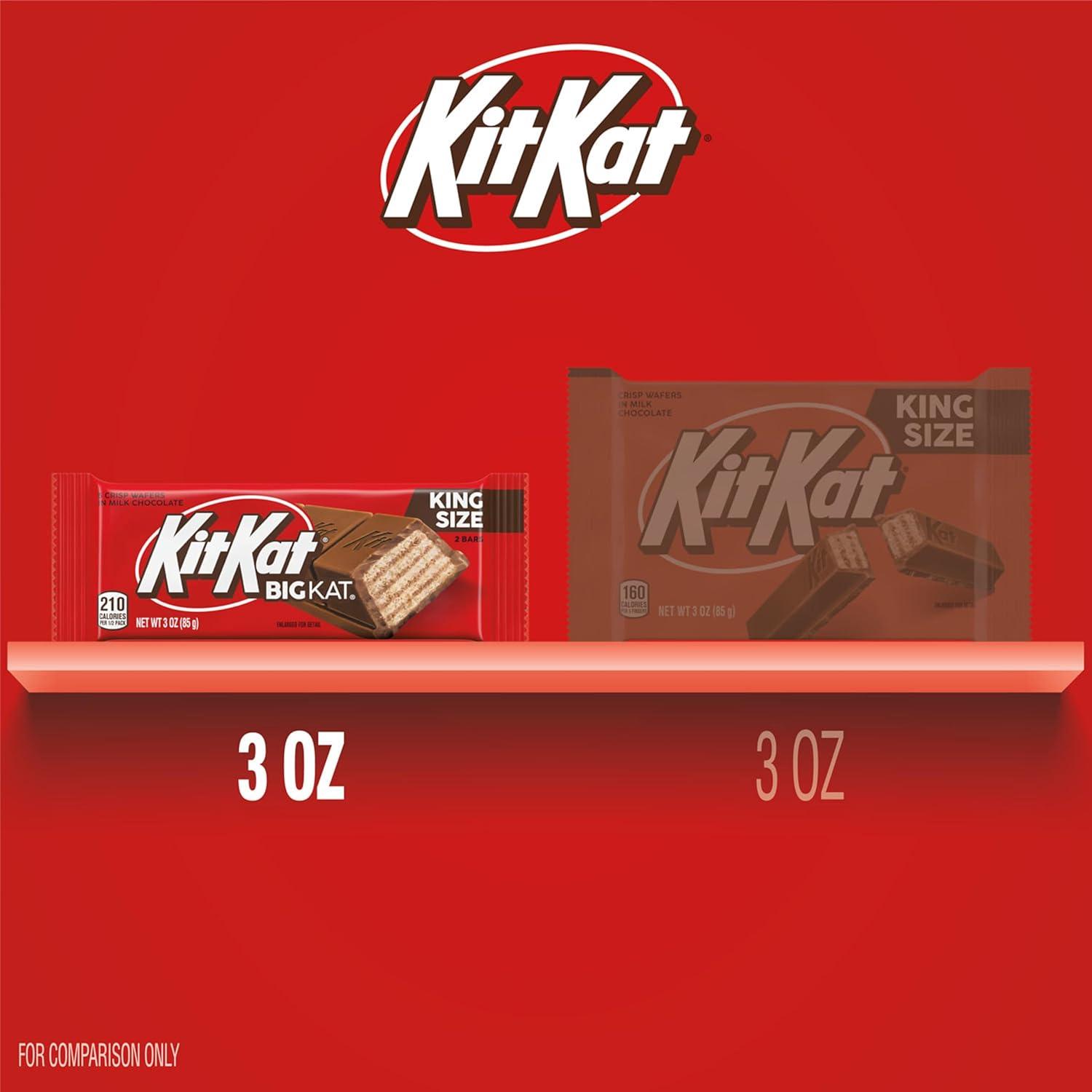 imageKIT KAT Milk Chocolate Wafer King Size Candy Bars 3 oz 24 CountMilk Chocolate Wafer