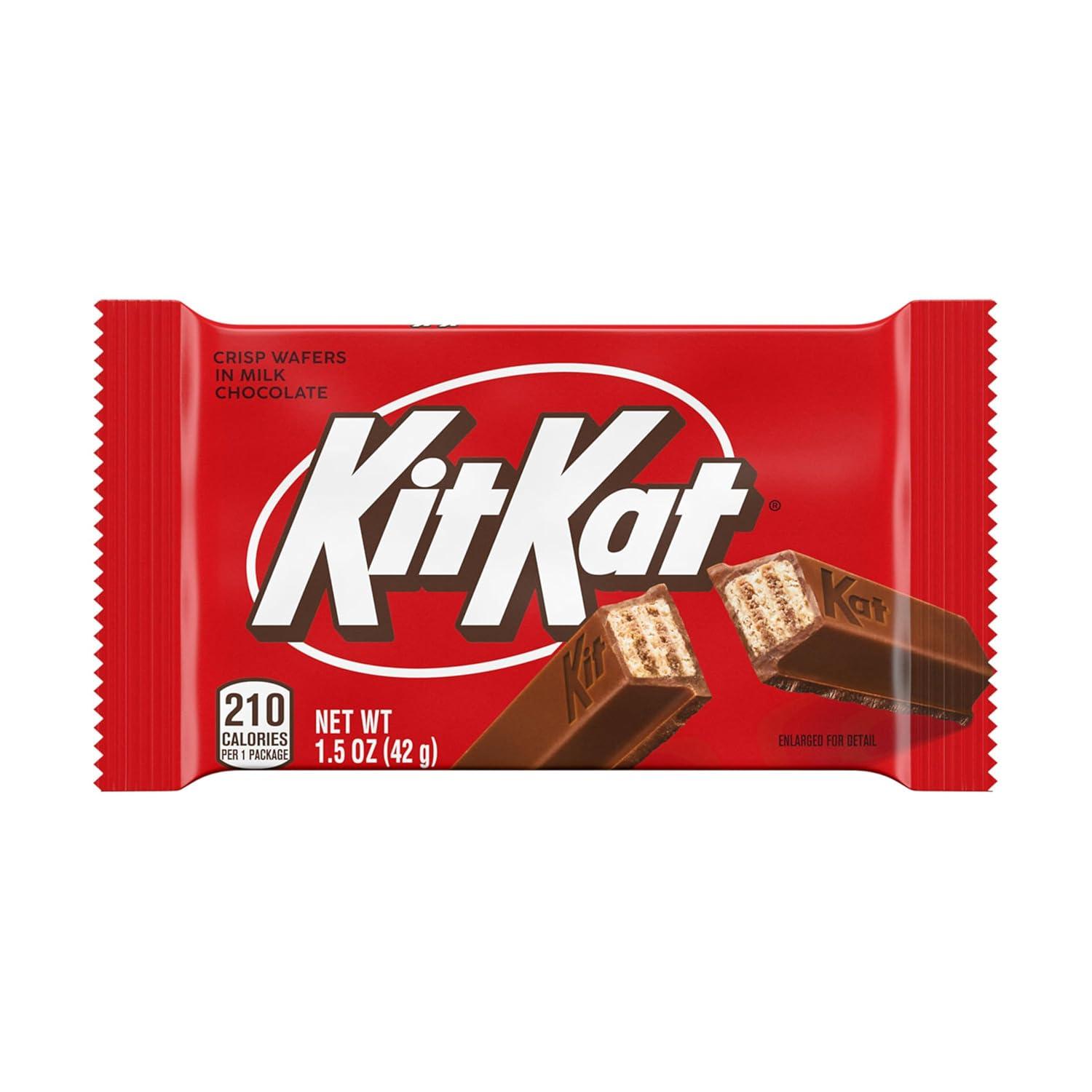 imageKIT KAT Milk Chocolate Wafer Snack Size Candy Jumbo Bag 201 ozMilk Chocolate Wafer