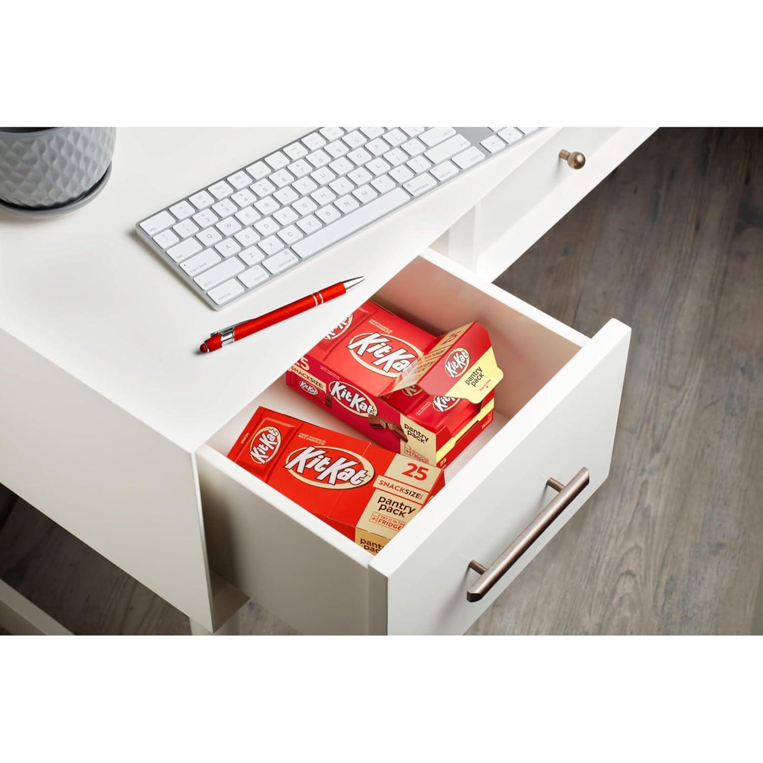 imageKIT KAT Milk Chocolate Wafer Snack Size Candy Pantry Pack Halloween Candy 1225 oz 25 PiecesMilk Chocolate Wafer