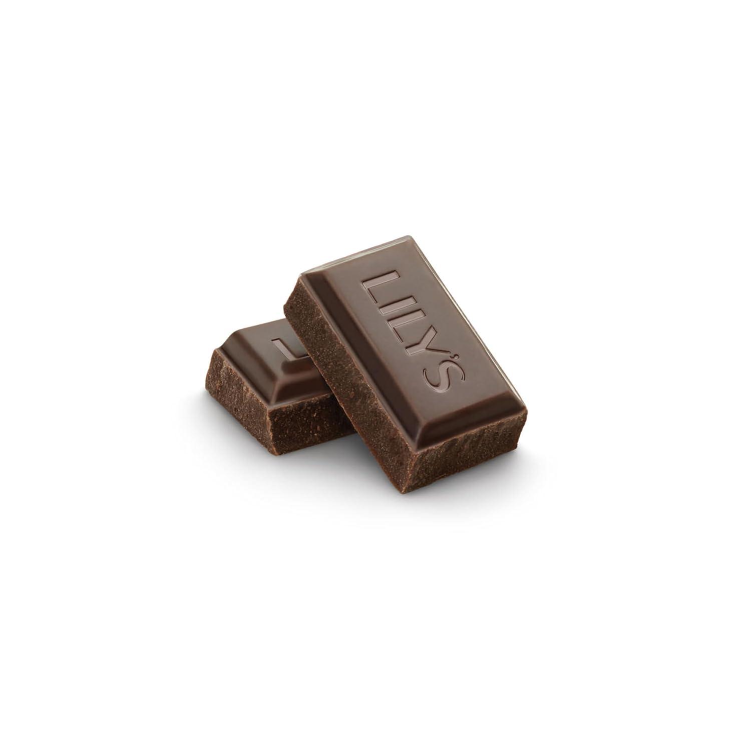 imageLILYS Extra Dark Chocolate Style No Sugar Added Sweets Bars 28 oz 12 CountExtra Dark Chocolate Style