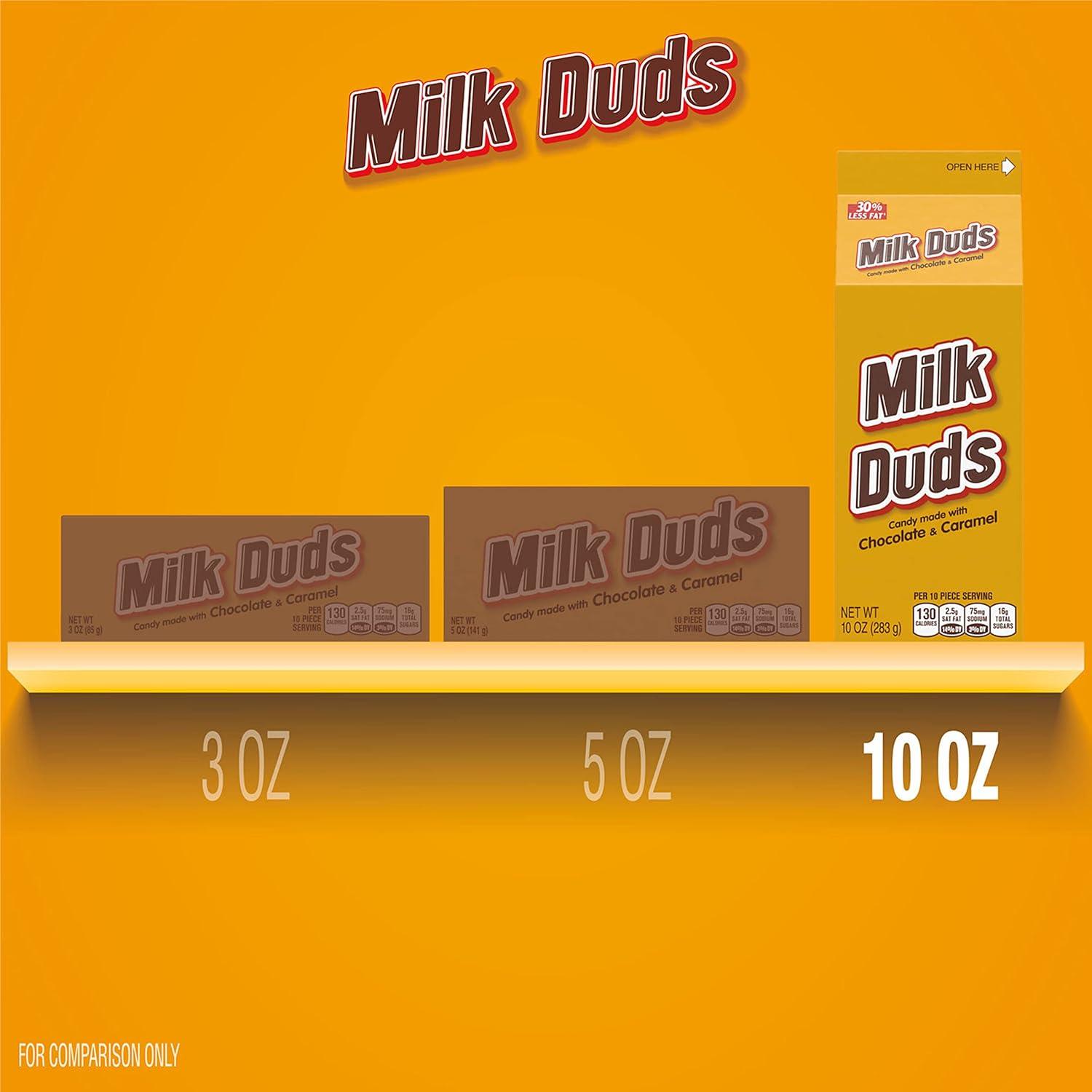 imageMILK DUDS Chocolate and Caramel Candy Boxes 5 oz 12 CountCaramel