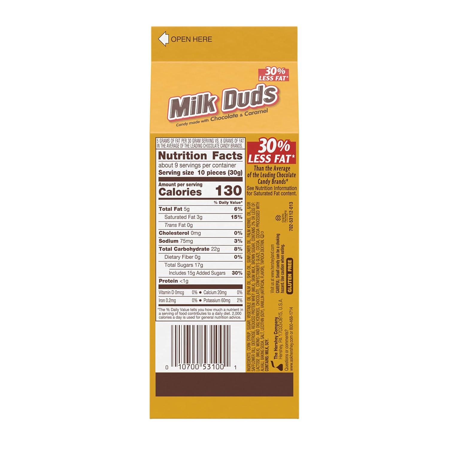 imageMILK DUDS Chocolate and Caramel Candy Boxes 5 oz 12 CountCaramel