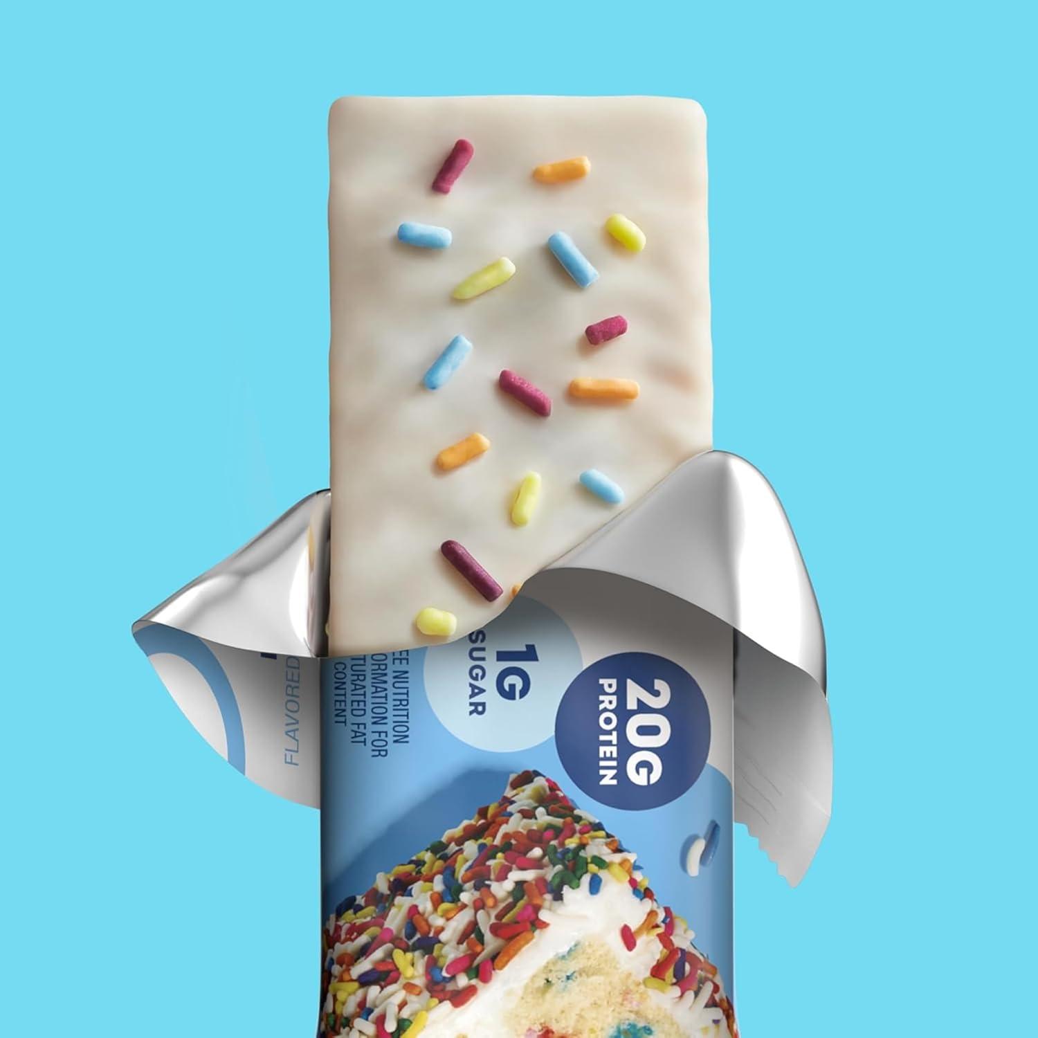 imageONE Protein Bars Blueberry Cobbler Gluten Free with 20g Protein and 1g Sugar Pantry Staples 212 oz 12 CountBirthday Cake