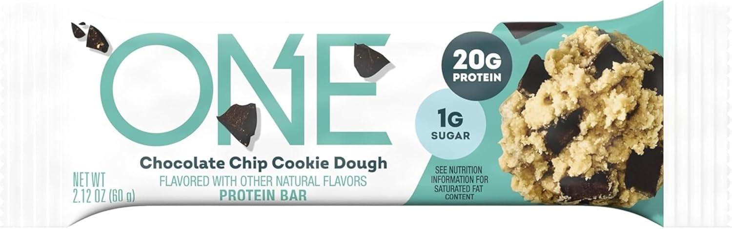 imageONE Protein Bars Blueberry Cobbler Gluten Free with 20g Protein and 1g Sugar Pantry Staples 212 oz 12 CountChocolate Chip Cookie Dough