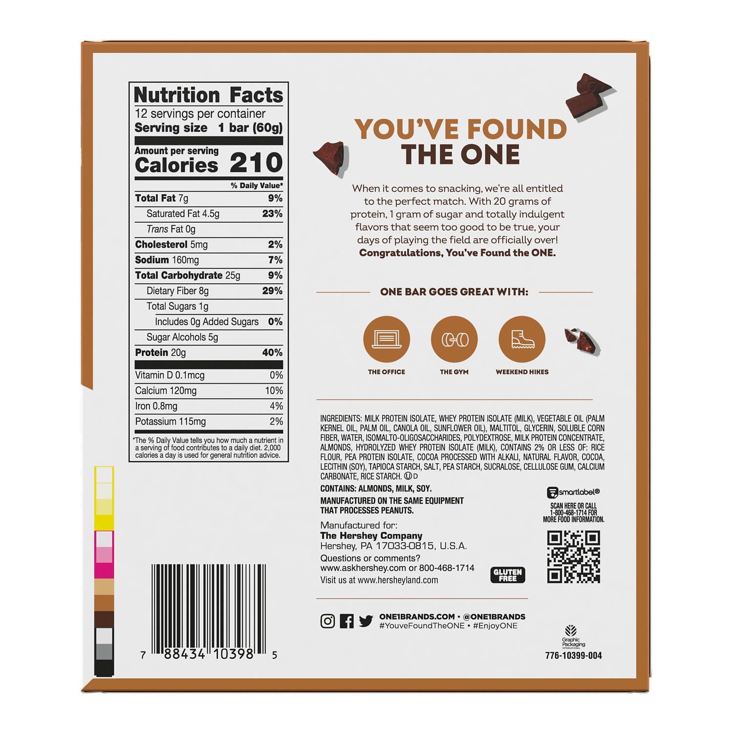 imageONE Protein Bars Blueberry Cobbler Gluten Free with 20g Protein and 1g Sugar Pantry Staples 212 oz 12 CountSmores