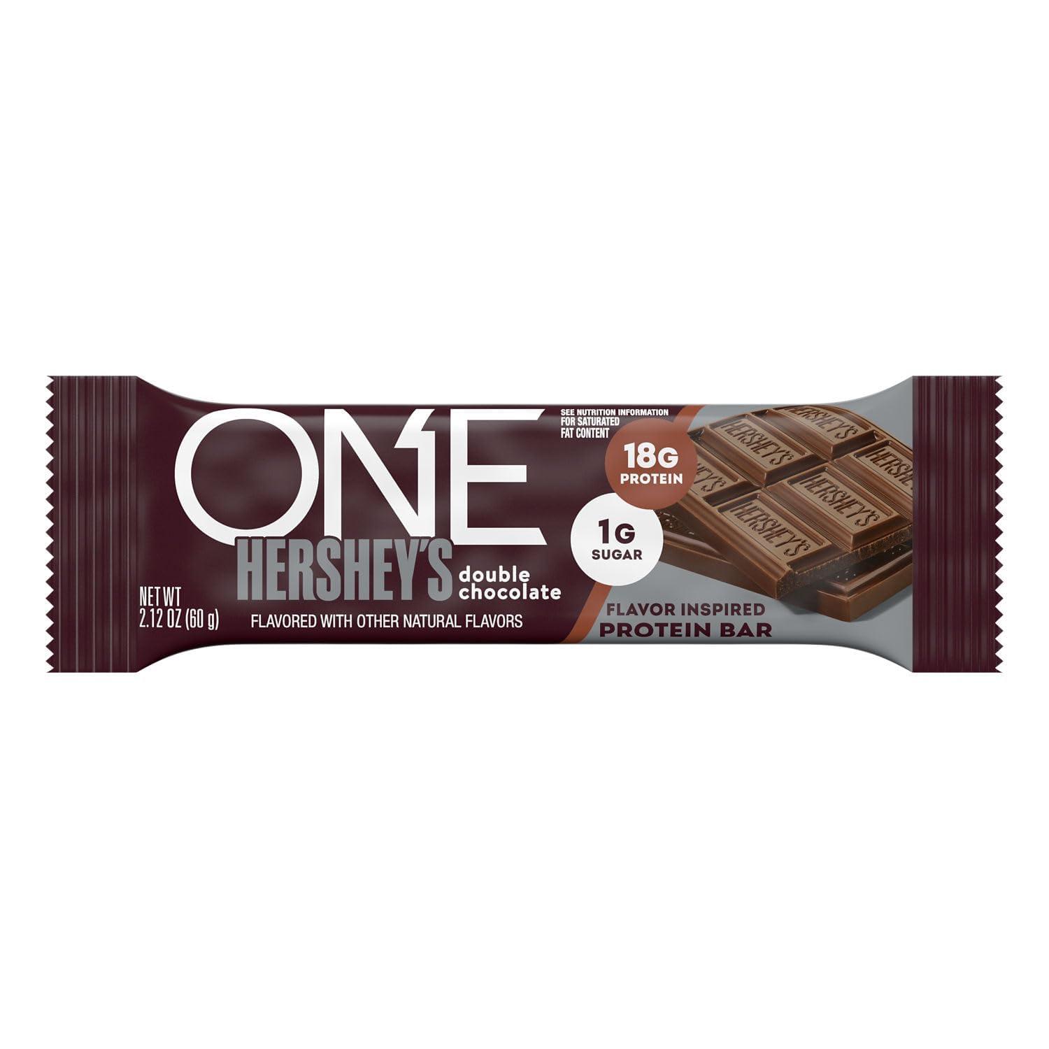 imageONE Protein Bars Hersheys Cookies n Creme Gluten Free with 18g Protein and 3g Sugar Pantry Staples 212 oz 12 CountHersheys Double Chocolate