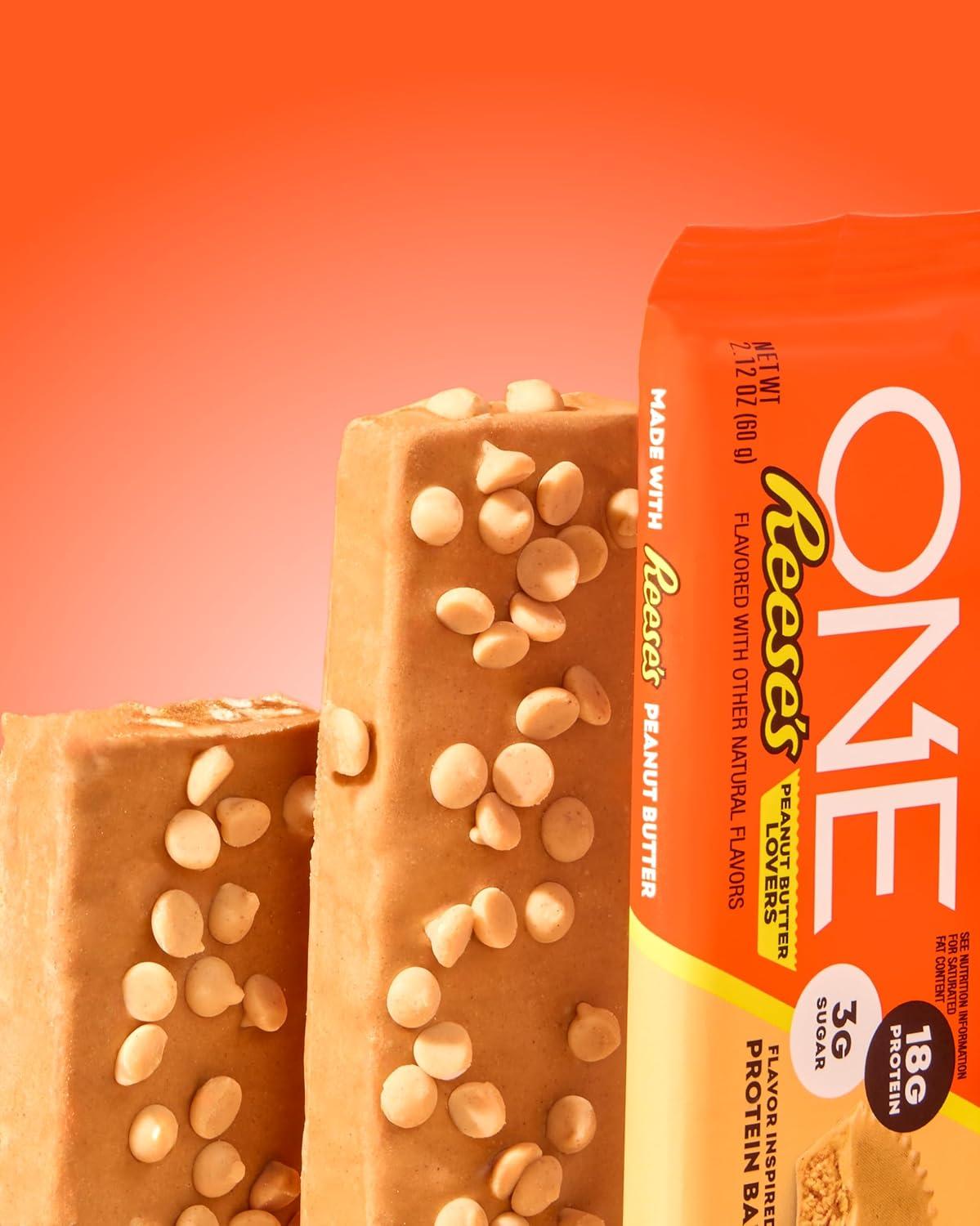 imageONE Protein Bars Hersheys Cookies n Creme Gluten Free with 18g Protein and 3g Sugar Pantry Staples 212 oz 12 CountReeses Peanut Butter Lover