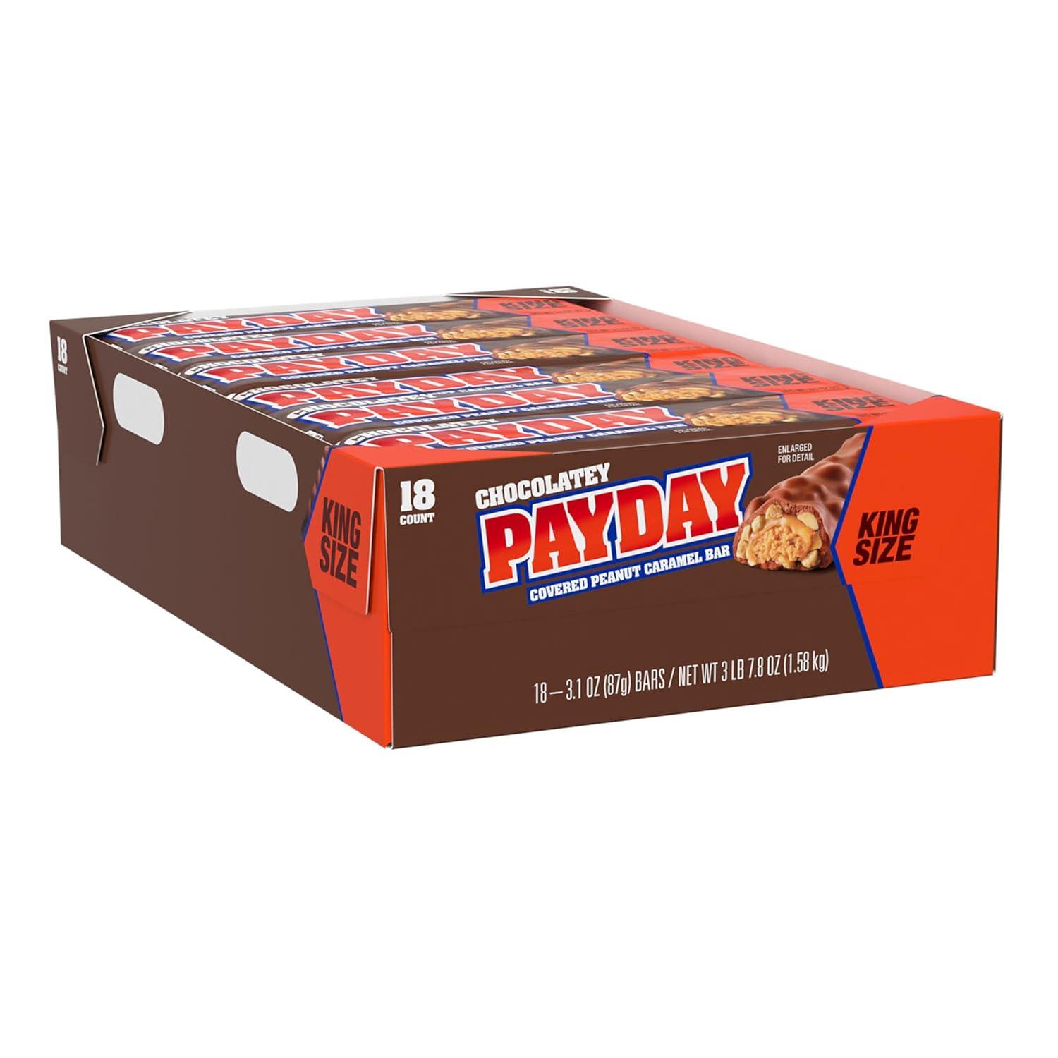 imagePAYDAY Chocolatey Peanut Caramel King Size Candy Bar 31 oz