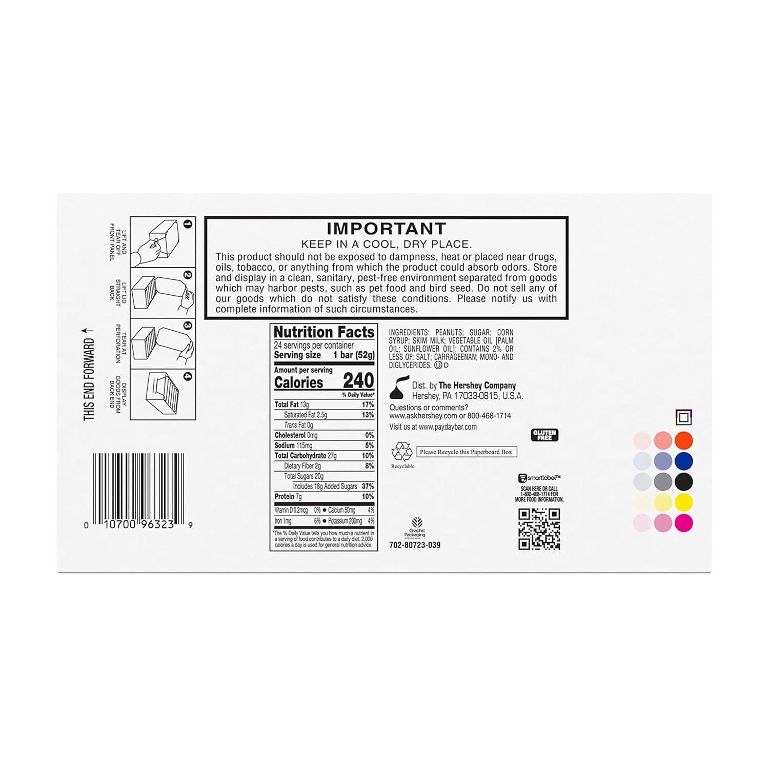 imagePAYDAY Peanut Caramel Candy Bars 185 oz 24 CountPeanut Caramel