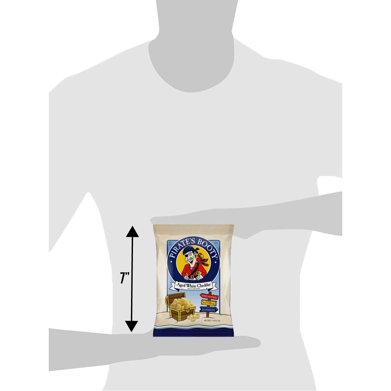 imagePirates Booty Aged White Cheddar Cheese Puffs GlutenFree Kids Snacks 05oz 24ctAged White Cheddar