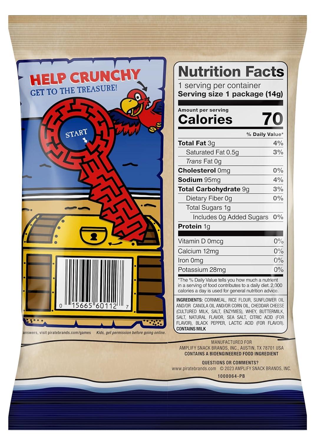 imagePirates Booty Aged White Cheddar Cheese Puffs GlutenFree Kids Snacks 05oz 24ctAged White Cheddar