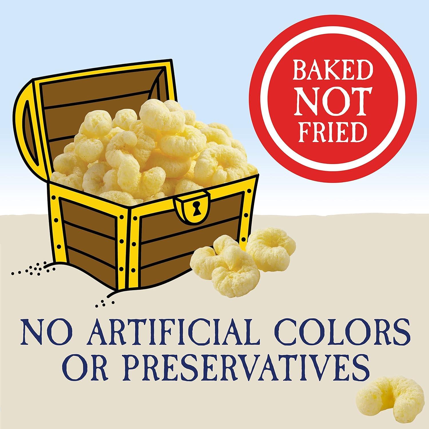 imagePirates Booty Aged White Cheddar Cheese Puffs GlutenFree Kids Snacks 05oz 24ctCheddarCheese
