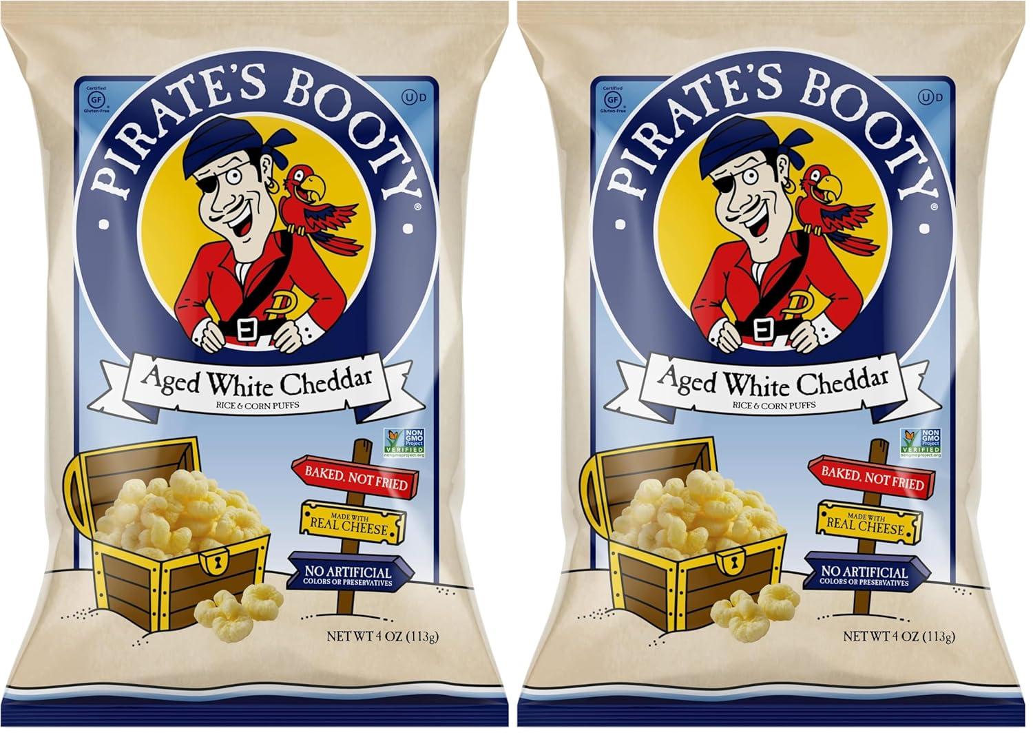 imagePirates Booty Aged White Cheddar Cheese Puffs GlutenFree Kids Snacks 10ozCheddarCheese