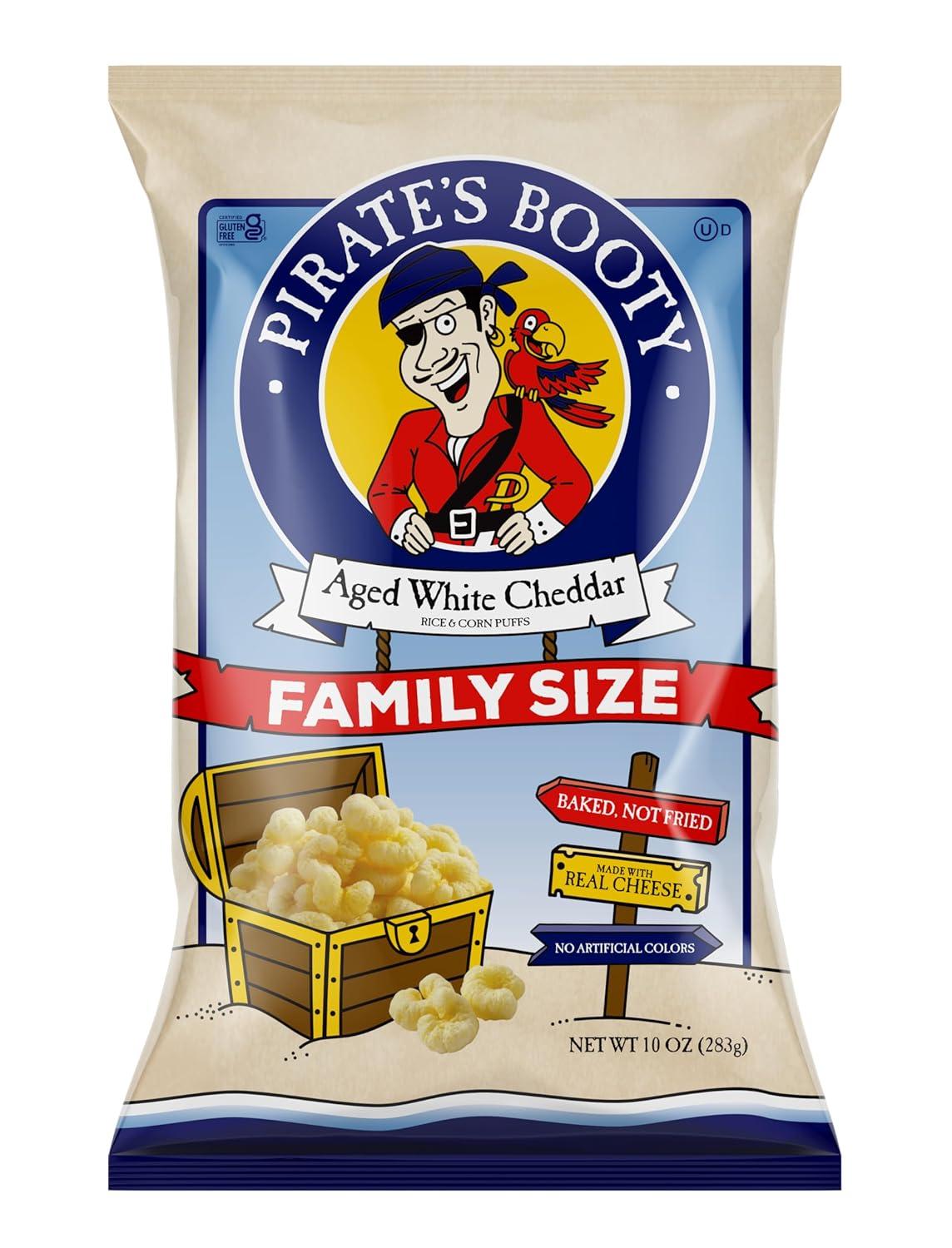 imagePirates Booty Aged White Cheddar Cheese Puffs GlutenFree Kids Snacks 10ozCheddarCheese