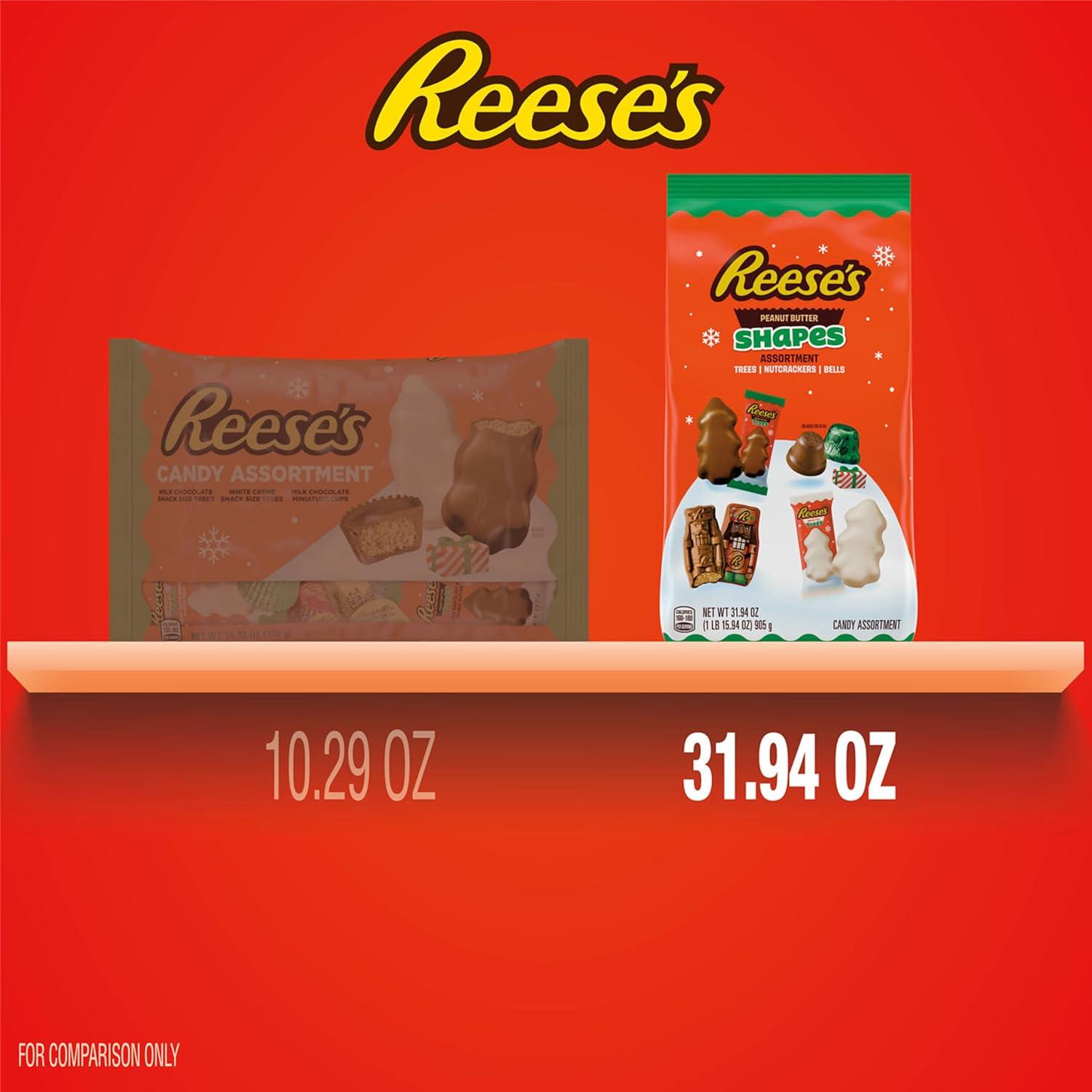 imageREESES Assorted Flavored Peanut Butter Shapes Christmas Candy Bag 3194 ozPeanut Butter
