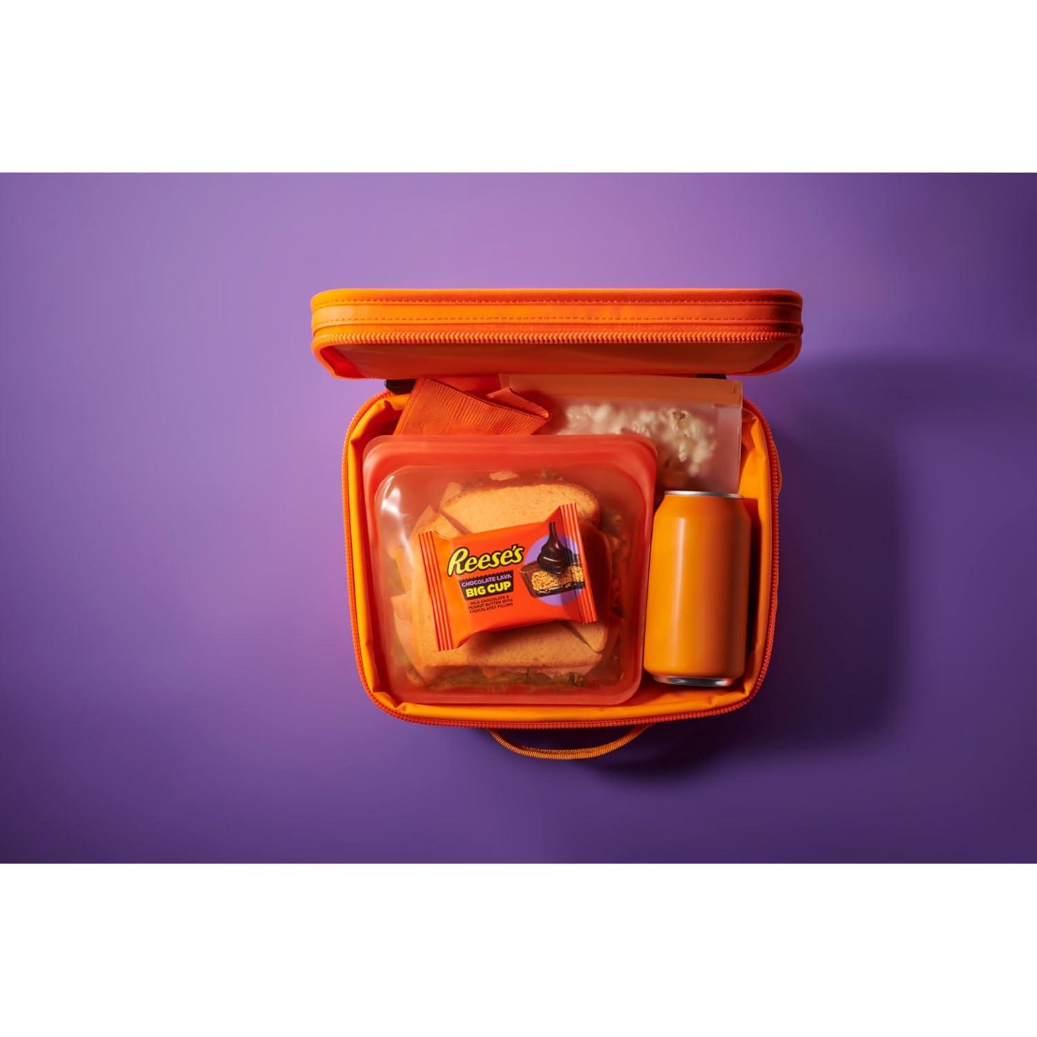 imageREESES Big Cup Chocolate Lava Milk Chocolate Peanut Butter Cups Candy Packs 14 oz 16 CountChocolate Lava Milk Chocolate