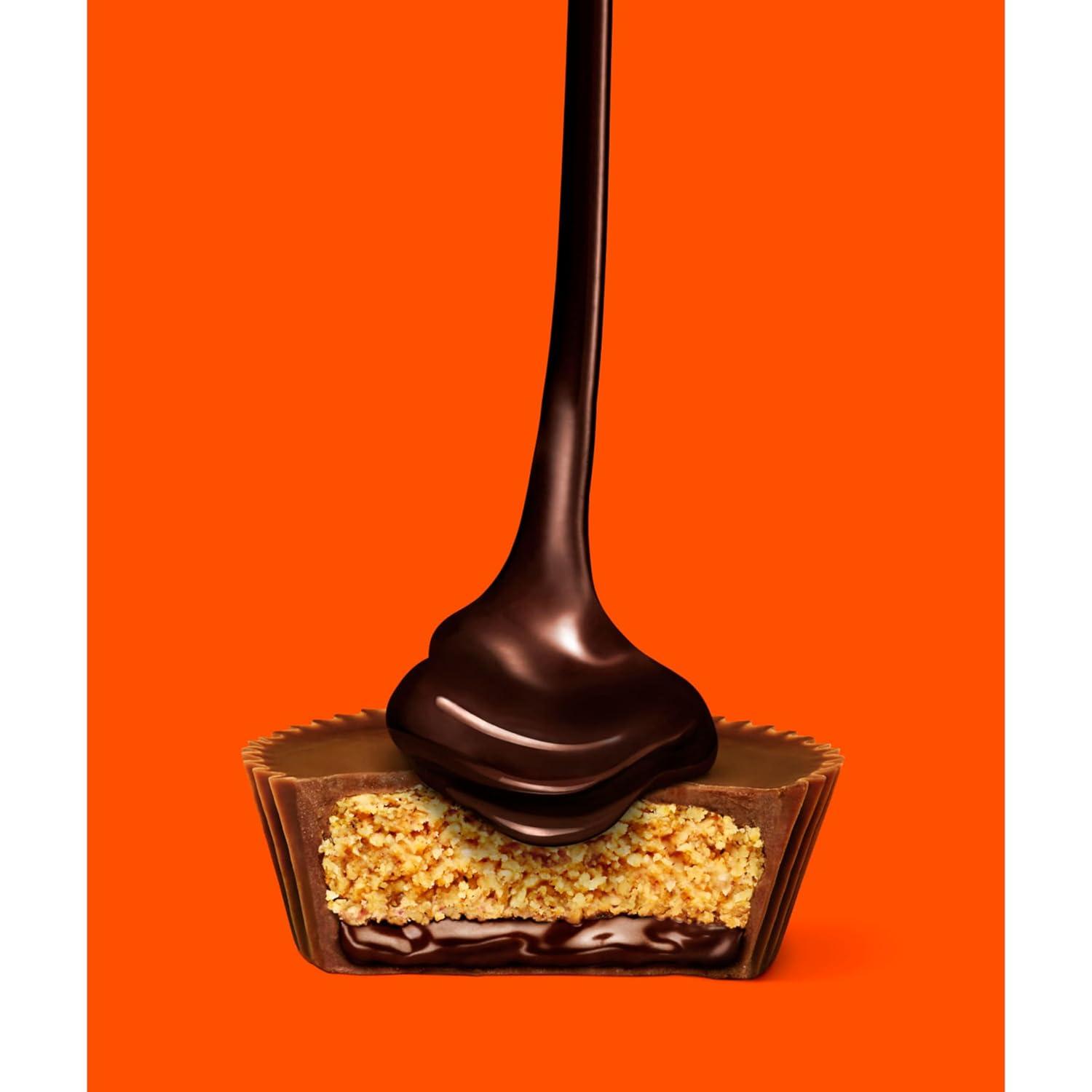 imageREESES Big Cup Chocolate Lava Milk Chocolate Peanut Butter Cups Candy Packs 14 oz 16 CountChocolate Lava Milk Chocolate
