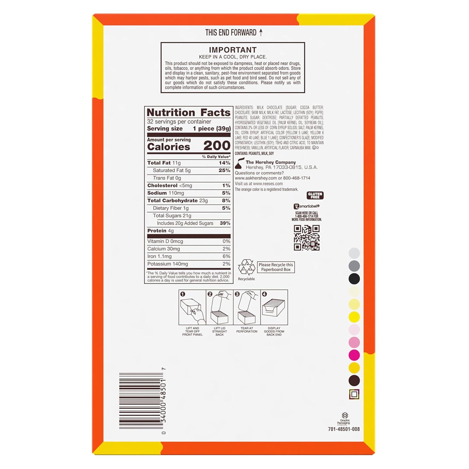 imageREESES Big Cup with Pieces Milk Chocolate King Size Peanut Butter Cups Candy Packs 28 oz 16 Count