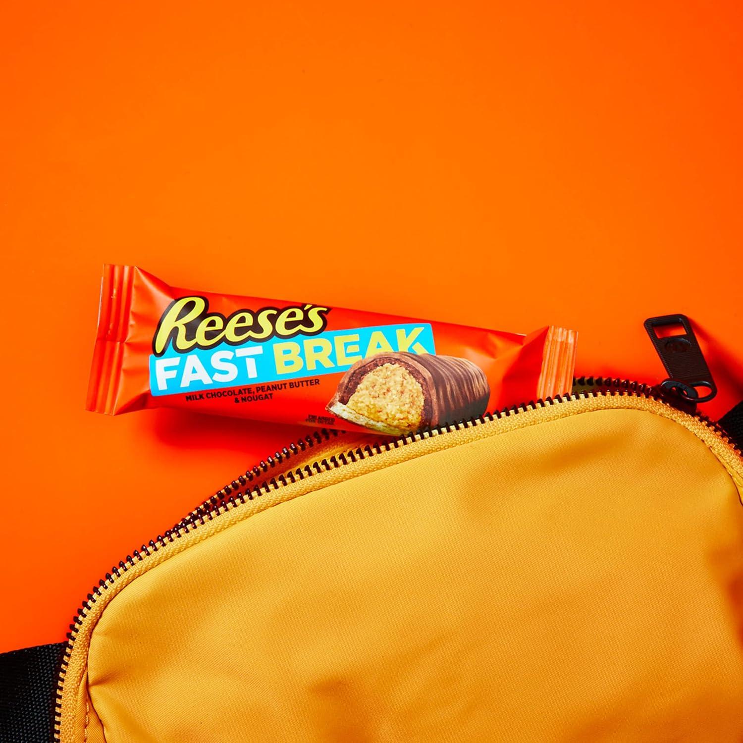 imageREESES FAST BREAK Peanut Butter Nougat Candy Bars 18 oz Pack of 18