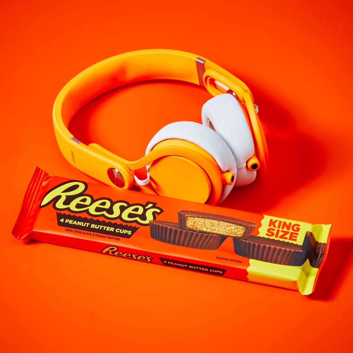 imageREESES Milk Chocolate King Size Peanut Butter Cups Candy Packs 28 oz 24 Count28 Ounce Pack of 24