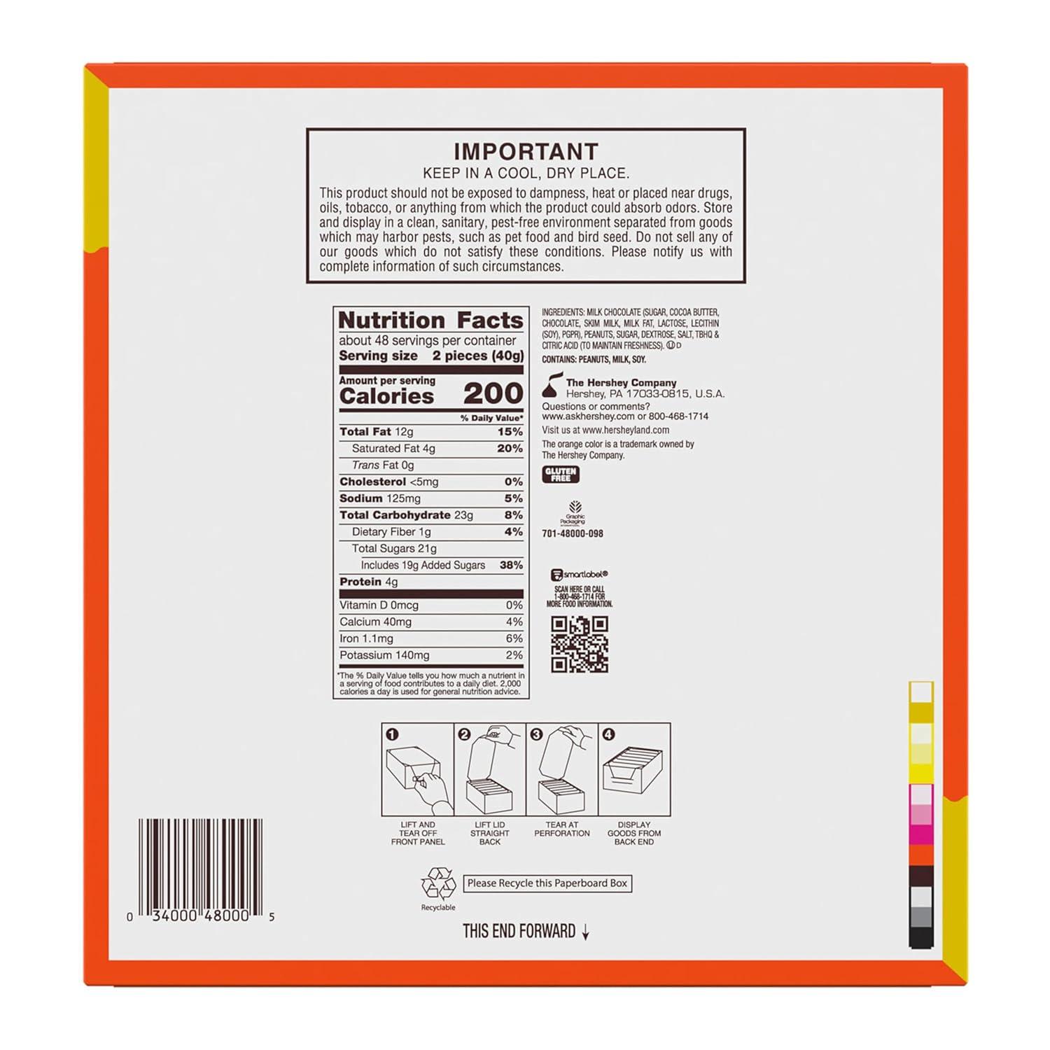 imageREESES Milk Chocolate King Size Peanut Butter Cups Candy Packs 28 oz 24 Count28 Ounce Pack of 24