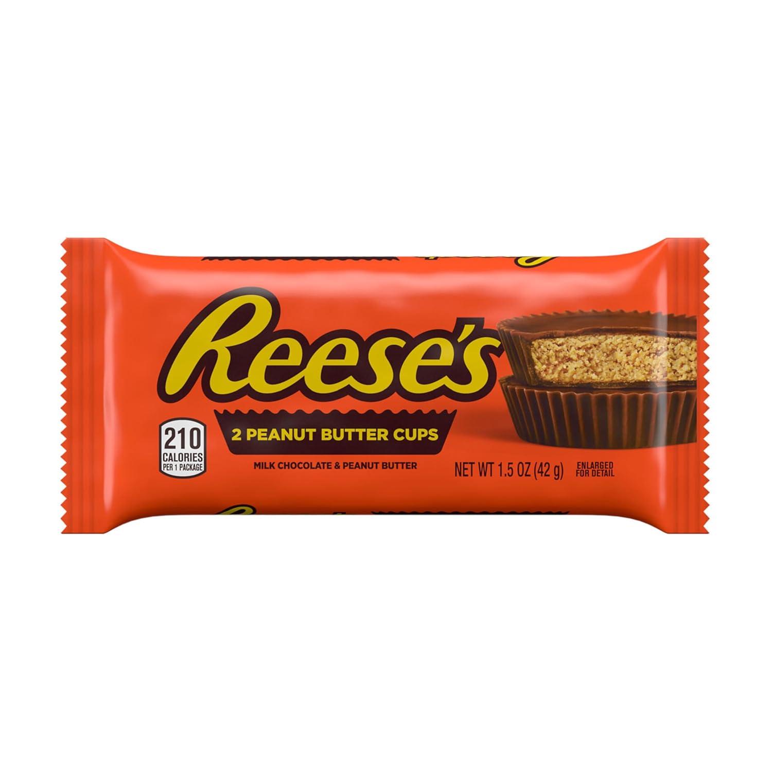 imageREESES Milk Chocolate Peanut Butter Cups Candy Packs Halloween Candy 15 oz 36 CountPeanut Butter