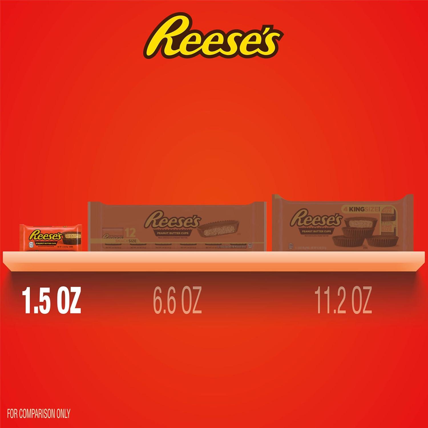 imageREESES Milk Chocolate Peanut Butter Cups Candy Packs Halloween Candy 15 oz 36 CountPeanut Butter
