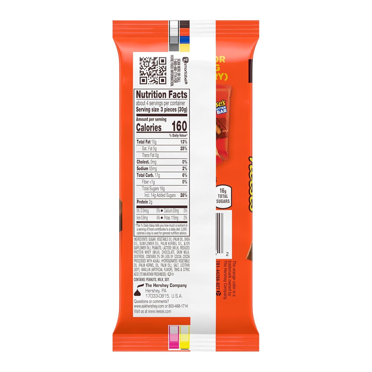imageREESES Milk Chocolate Peanut Butter XL Candy Bars 425 oz 12 Count 12 PiecesMilk Chocolate Peanut Butter