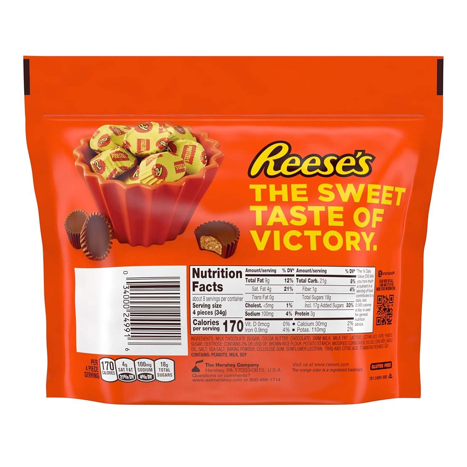 imageREESES Milk Chocolate Snack Size Peanut Butter Cups Candy Bag Halloween Candy 33 oz 60 PiecesMilk Chocolate