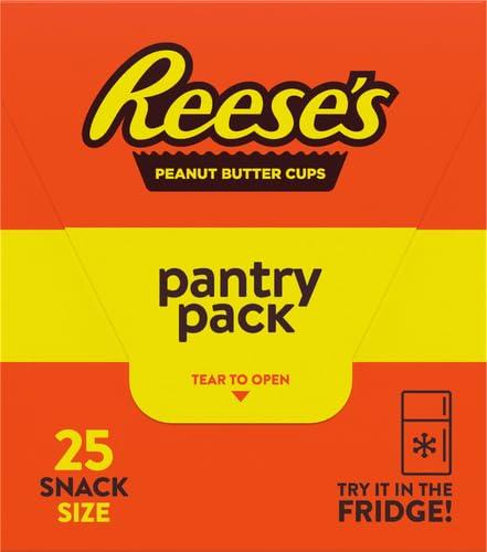 imageREESES Milk Chocolate Snack Size Peanut Butter Cups Candy Pantry Pack Halloween Candy 1375 oz 25 Pieces25 Count Pack of 2